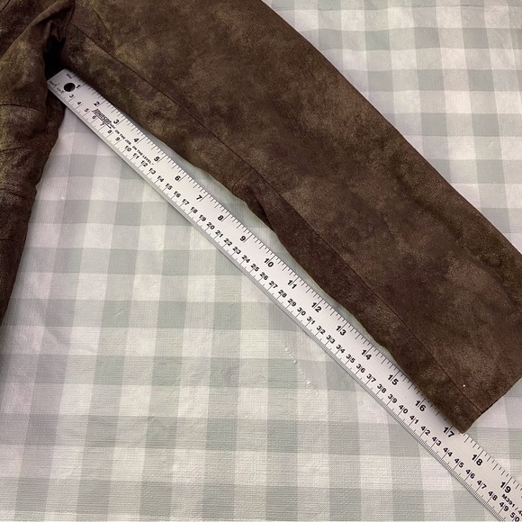 Brown leather blazer BERNARDO gold genuine leather jacket soft classy funky - Picture 14 of 16